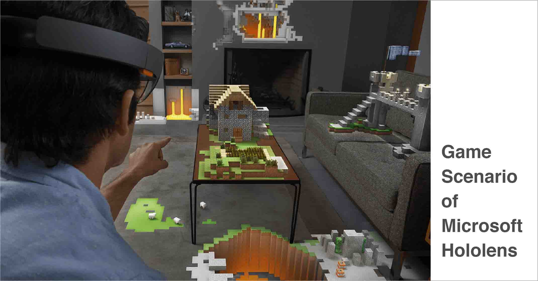 game scenario of Microsoft Hololens 