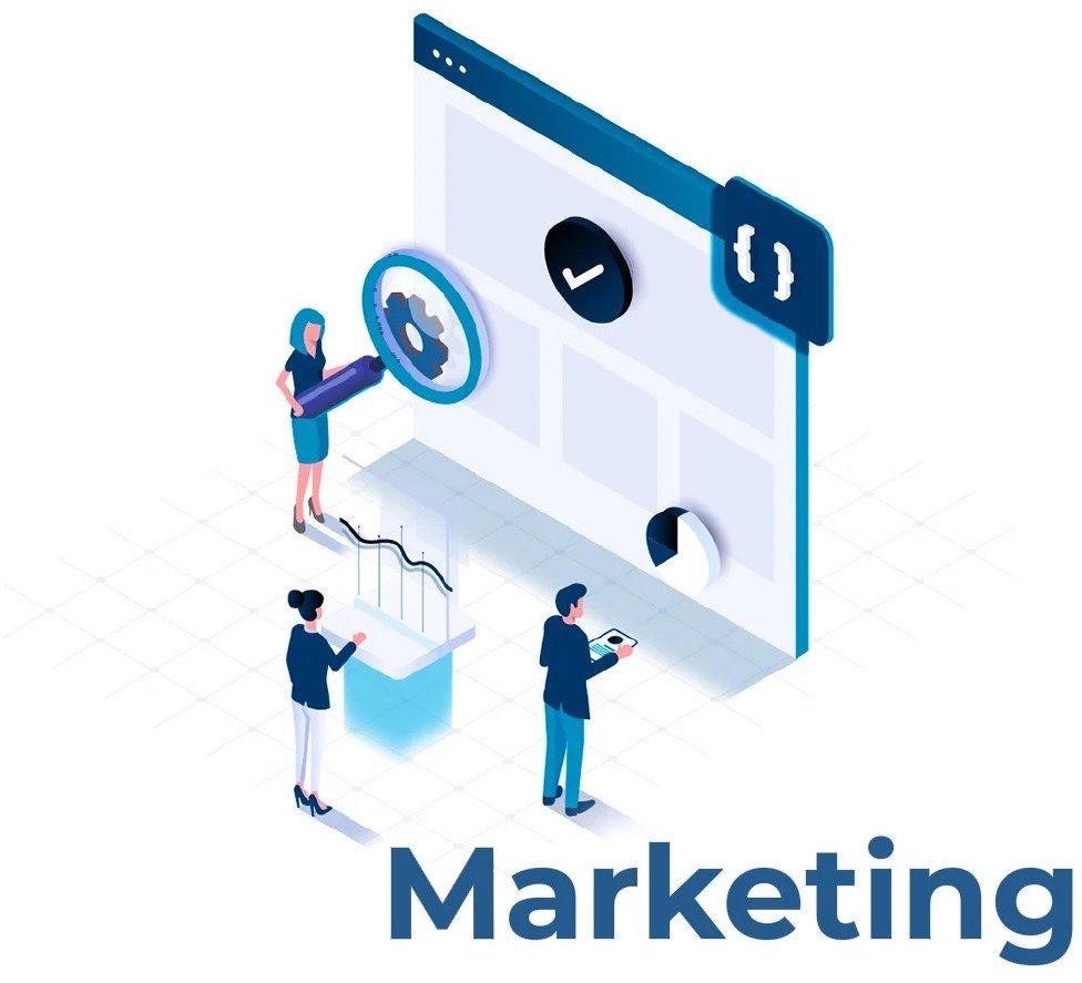 Illustration of Marketers analyzing accessibility data